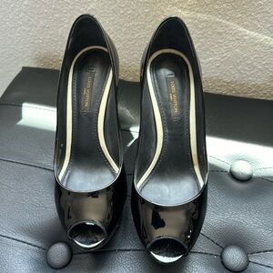 Louis Vuitton platform open toe heels